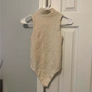 Good American Ivory Ribbed Bodysuit